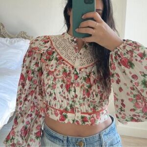 Loveshackfancy floral blouse